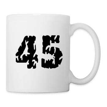 45 Zahl Trikot - Tasse - Weiß - Rechts