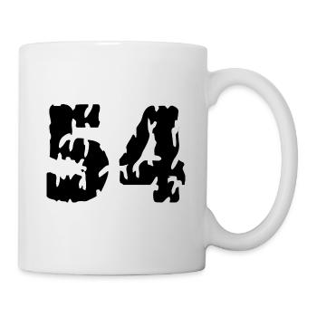 54 Maillot numéro - Mug blanc - blanc - Droite