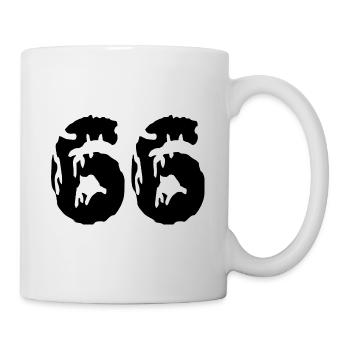 66 Zahl Trikot - Tasse - Weiß - Rechts