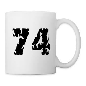 74 Number jersey - Mug - white - Right