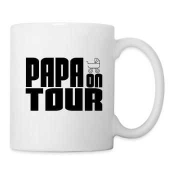Papa on Tour - Papa unterwegs - Tasse - Weiß - Rechts