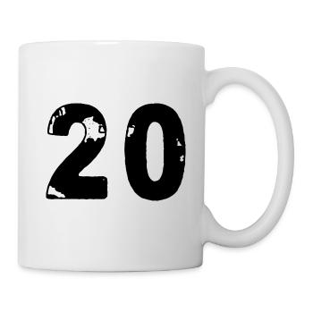 Maillot 20 Numéro - Mug blanc - blanc - Droite