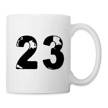 23 Maillot numéro - Mug blanc - blanc - Droite