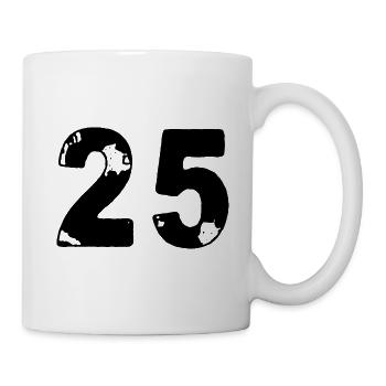 25 Number jersey - Mug - white - Right