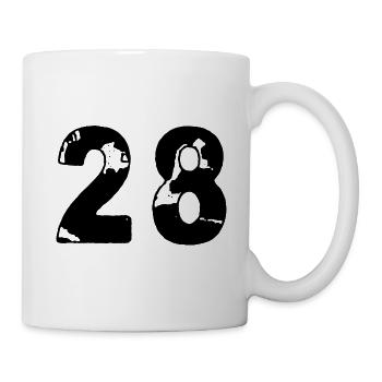 28 Number jersey - Mug - white - Right