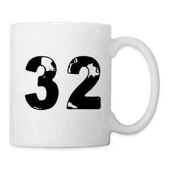 Maillot 32 Numéro - Mug blanc - blanc - Droite
