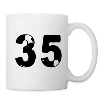 Maillot 35 Numéro - Mug blanc - blanc - Droite