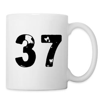 37 Numéro maillot - Mug blanc - blanc - Droite