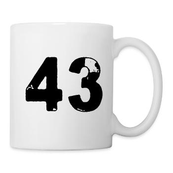 43 Maillot numéro - Mug blanc - blanc - Droite