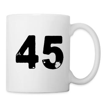 Maillot 45 Numéro - Mug blanc - blanc - Droite