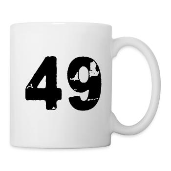 49 Zahl Trikot - Tasse - Weiß - Rechts