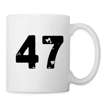47 Numéro maillot - Mug blanc - blanc - Droite