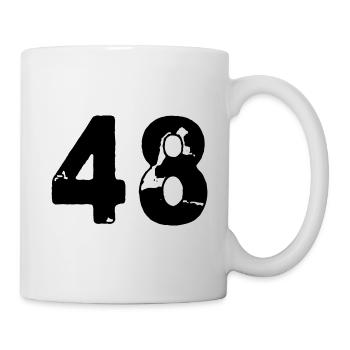 48 Zahl Trikot - Tasse - Weiß - Rechts