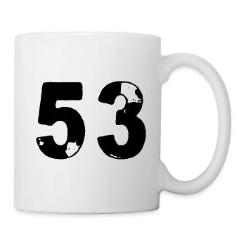 53 Numéro maillot - Mug blanc - blanc - Droite