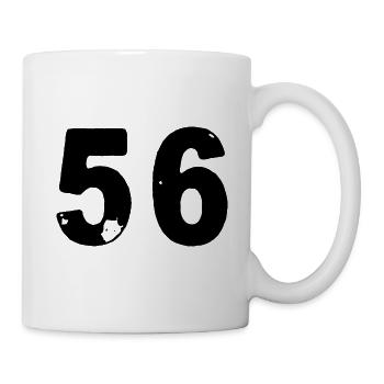 56 Maillot numéro - Mug blanc - blanc - Droite