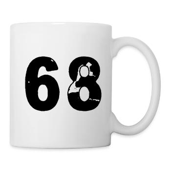 68 Maillot numéro - Mug blanc - blanc - Droite