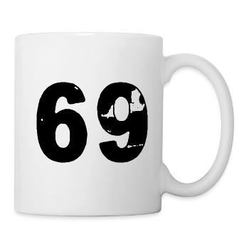 69 Zahl Trikot - Tasse - Weiß - Rechts