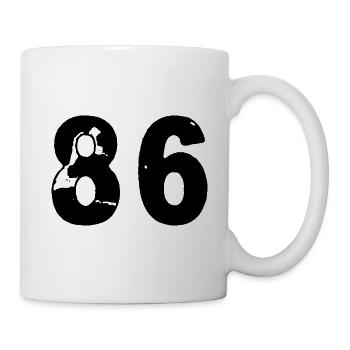 86 Zahl Trikot - Tasse - Weiß - Rechts