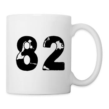 82 Maillot numéro - Mug blanc - blanc - Droite