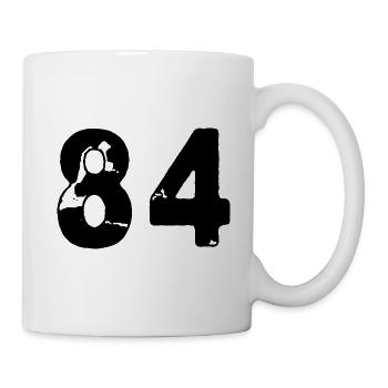 84 Zahl Trikot - Tasse - Weiß - Rechts