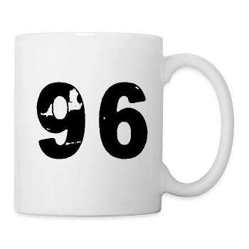 96 Maillot numéro - Mug blanc - blanc - Droite