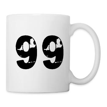 99 Maillot numéro - Mug blanc - blanc - Droite