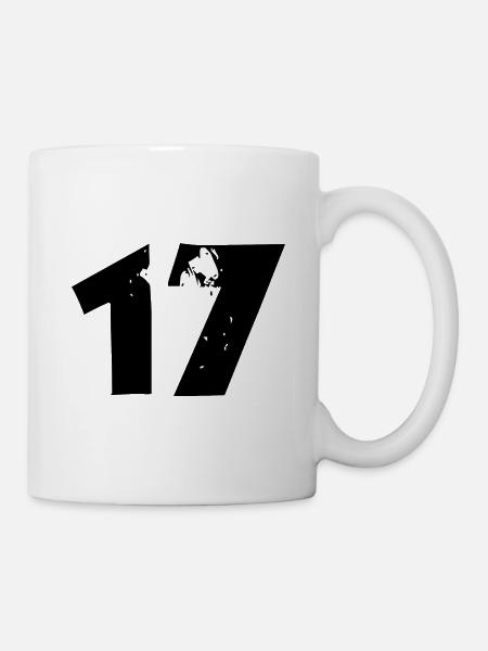 17 Zahl - Tasse - Weiß