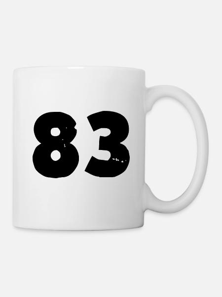 83 number - Mug - white