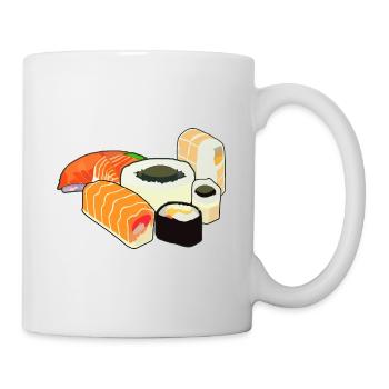 Sushi Illustration - Tasse - Weiß - Rechts