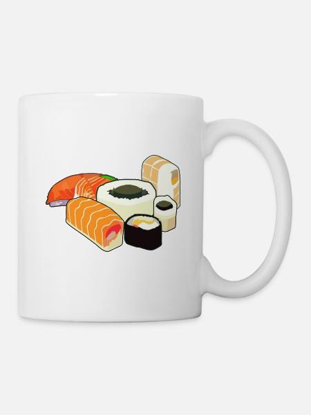 Sushi Illustration - Tasse - Weiß