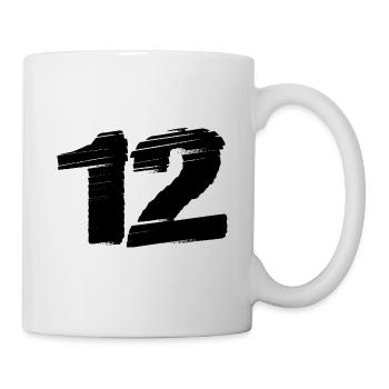 Maillot 12 Numéro - Mug blanc - blanc - Droite
