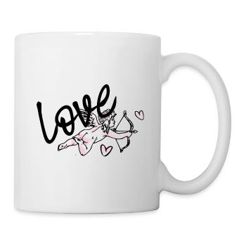Texte Love Love with Love Angel Cupidon Angel - Mug blanc - blanc - Droite