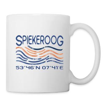 Spiekeroog North Sea Island GPS coordinates - Mug - white - Right