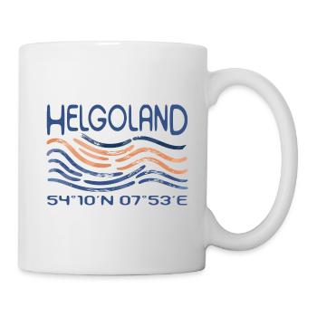 Heligoland GPS coordinates North Sea Island Lange Anna - Mug - white - Right
