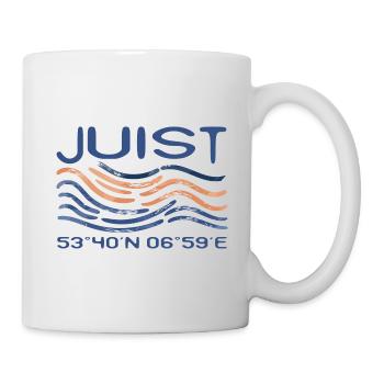 Juist GPS coordinates North Sea Island Sea - Mug - white - Right