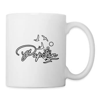 Papitän Papa Kapitän Geschenk Happy - Tasse - Weiß - Rechts