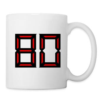 80. 80 YEARS. 80TH ANNIVERSARY. BIRTHDAY 80 YEARS. - Mug - white - Right