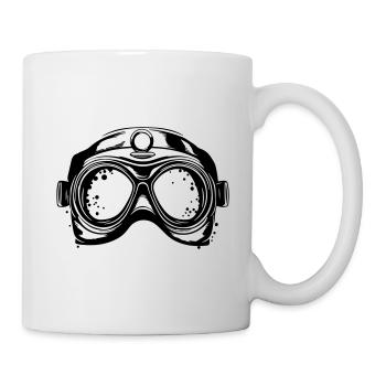 Symboles de plongée Goggles - Mug blanc - blanc - Droite