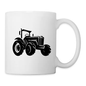 Traktor Bauer Farmer Symbol - Tasse - Weiß - Rechts