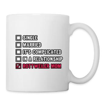 Single married it's complicated Rottweiler - Mug - white - Right