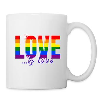 Love is Love LGBTQ Pride Retro Shirt Gift - Mug - white - Right