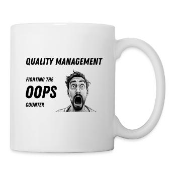 Quality Management - Fighting the Oops Counter - Mug - white - Right