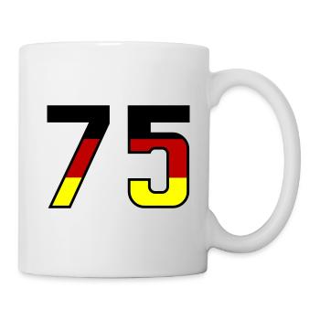 Symbole de numéro 75 Allemagne - Mug blanc - blanc - Droite