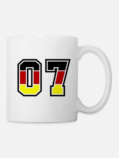 7 Zahl symbol Germany - Tasse - Weiß