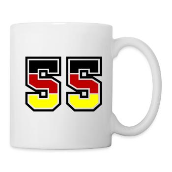 55 Symbole numérique Allemagne - Mug blanc - blanc - Droite