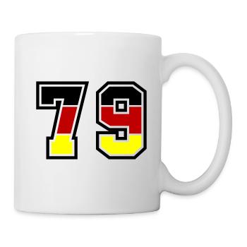 79 Symbole numérique Allemagne - Mug blanc - blanc - Droite