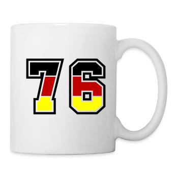 76 Symbole numérique Allemagne - Mug blanc - blanc - Droite