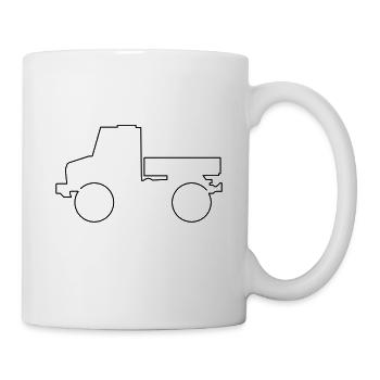 Camion tout-terrain Unimog Minimaliste - Mug blanc - blanc - Droite