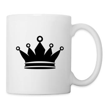 Krone Icon Symbol - Tasse - Weiß - Rechts