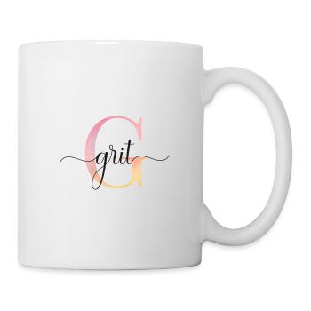 L | Monogramme | Nom | Grain |Aquarelle - Mug blanc - blanc - Droite
